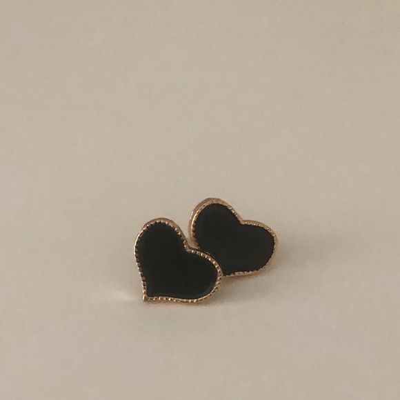 5/$25 Black heart earrings! - Picture 2 of 2